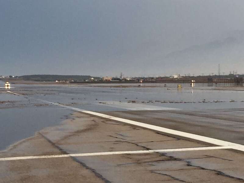 שדה התעופה באילת מוצף // צילום: דוברות רשות שדות התעופה